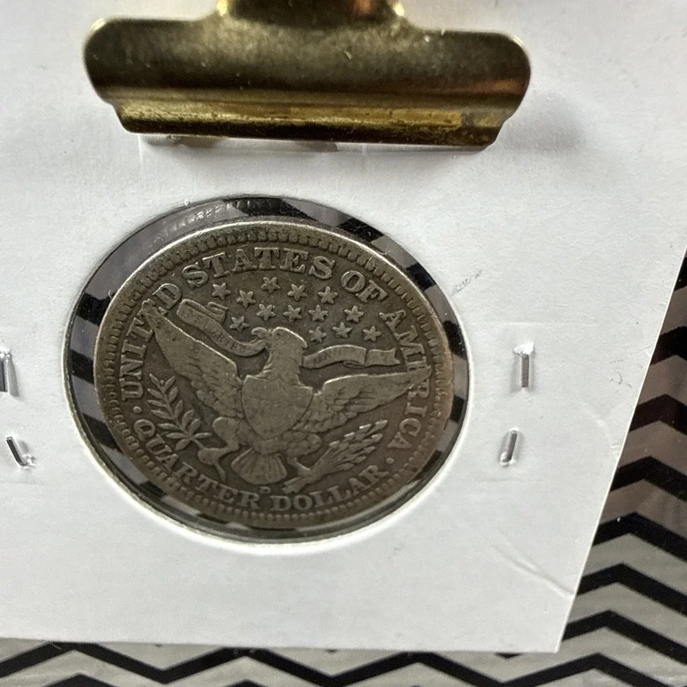 1916-D Barber Quarter Silver Coin Denver Mint‎ Circulated 90% Silver